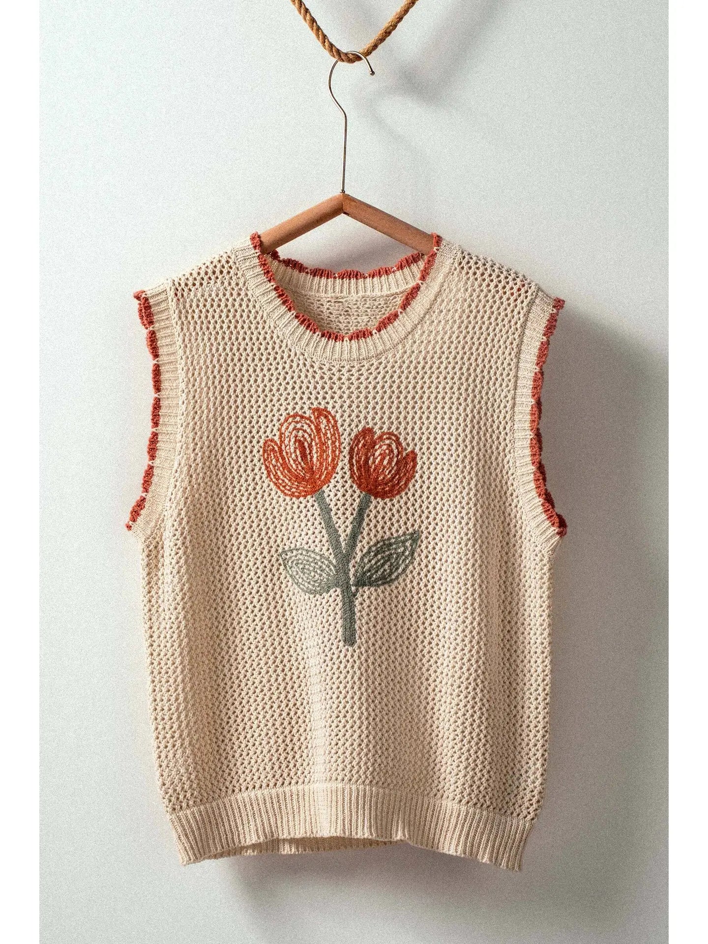 FALL FLORAL knit tank