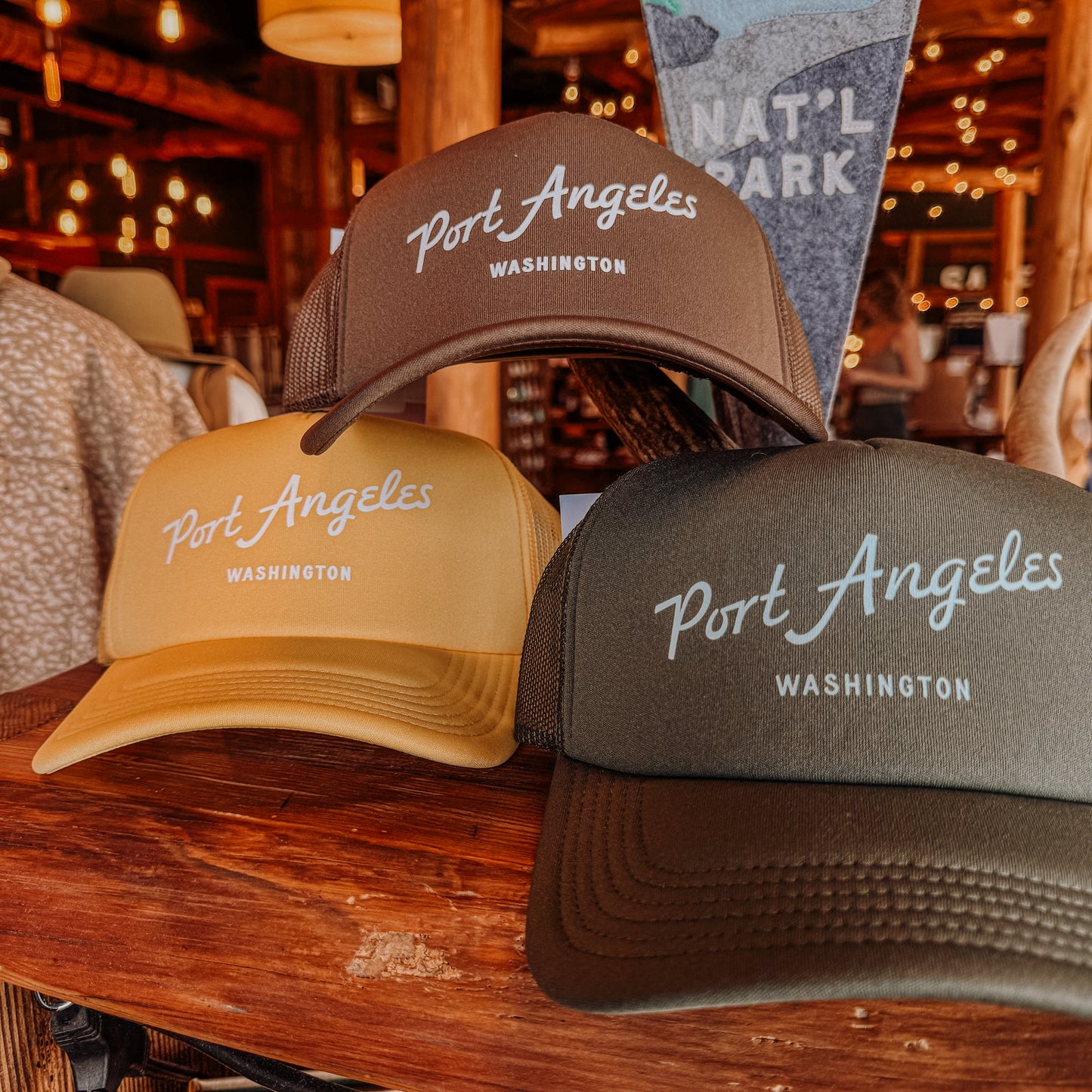 PORT ANGELES trucker hat