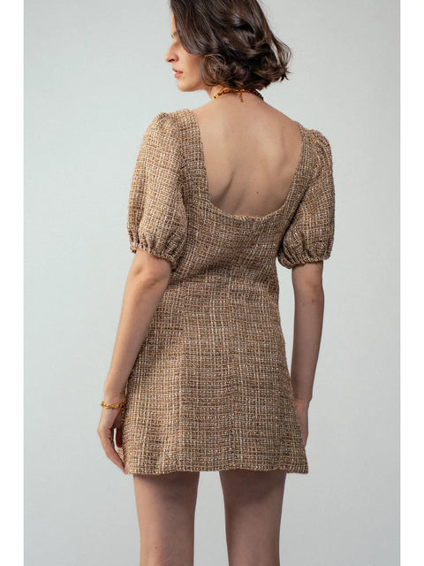 ROMANCE tweed mini dress