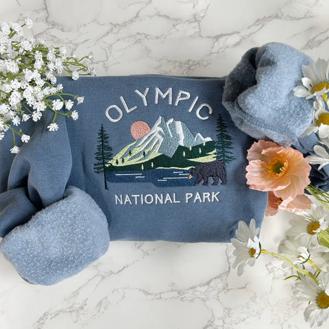 OLYMPIC NAT’L PARK embroidered crewneck
