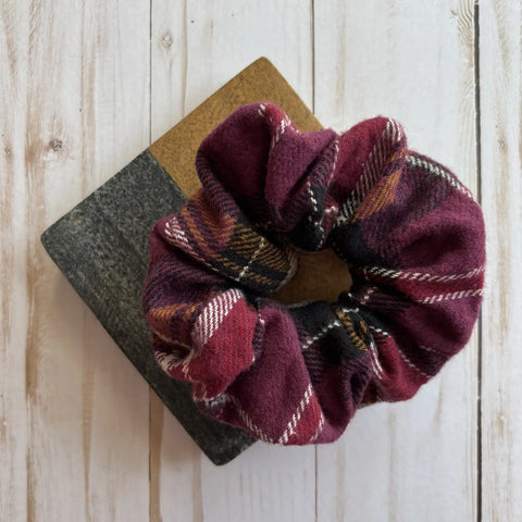 FROST & FRINGE flannel scrunchies