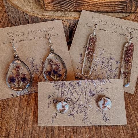 WILDFLOWEAR DRIED LAVENDER earrings