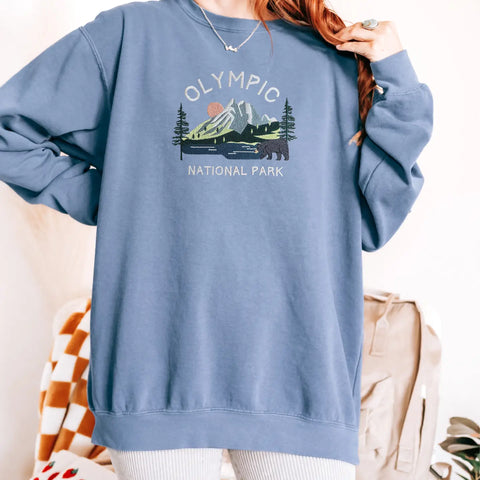 OLYMPIC NAT’L PARK embroidered crewneck
