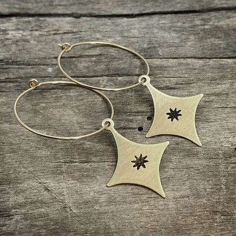 STARBURST hoop earrings