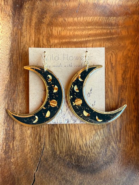 CRESCENT MOON handmade earrings