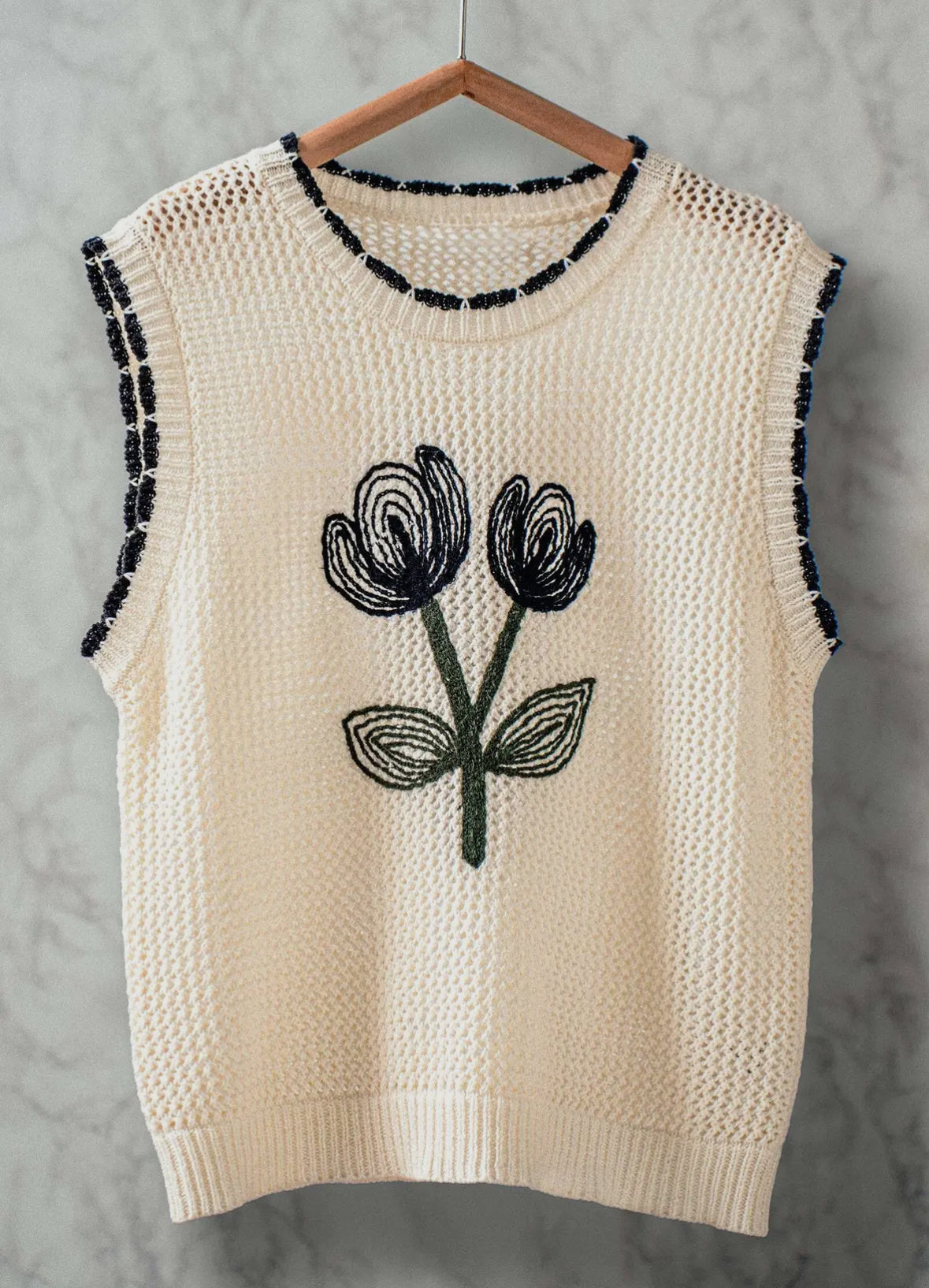 FALL FLORAL knit tank