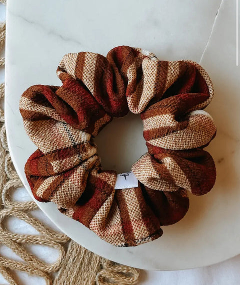 TEDDY plaid scrunchie