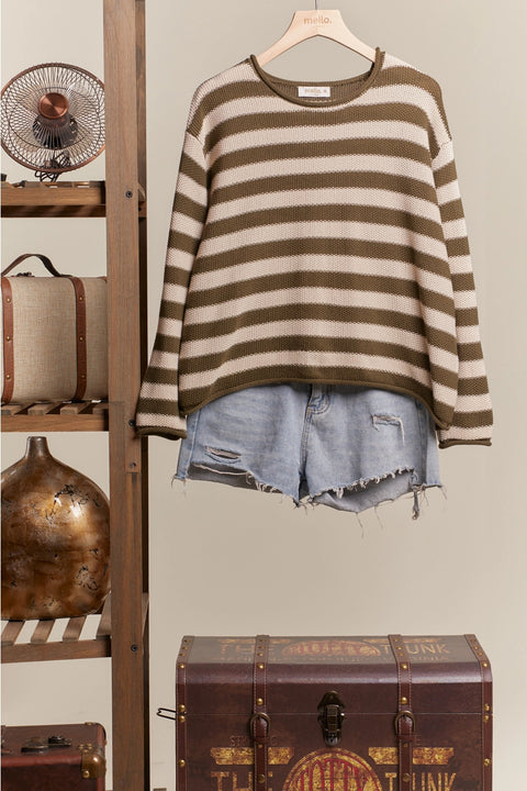 AMBER striped knit sweater