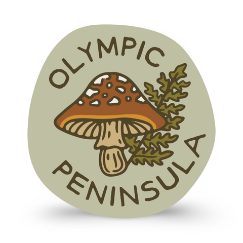 OLYMPIC PENINSULA mushroom sticker