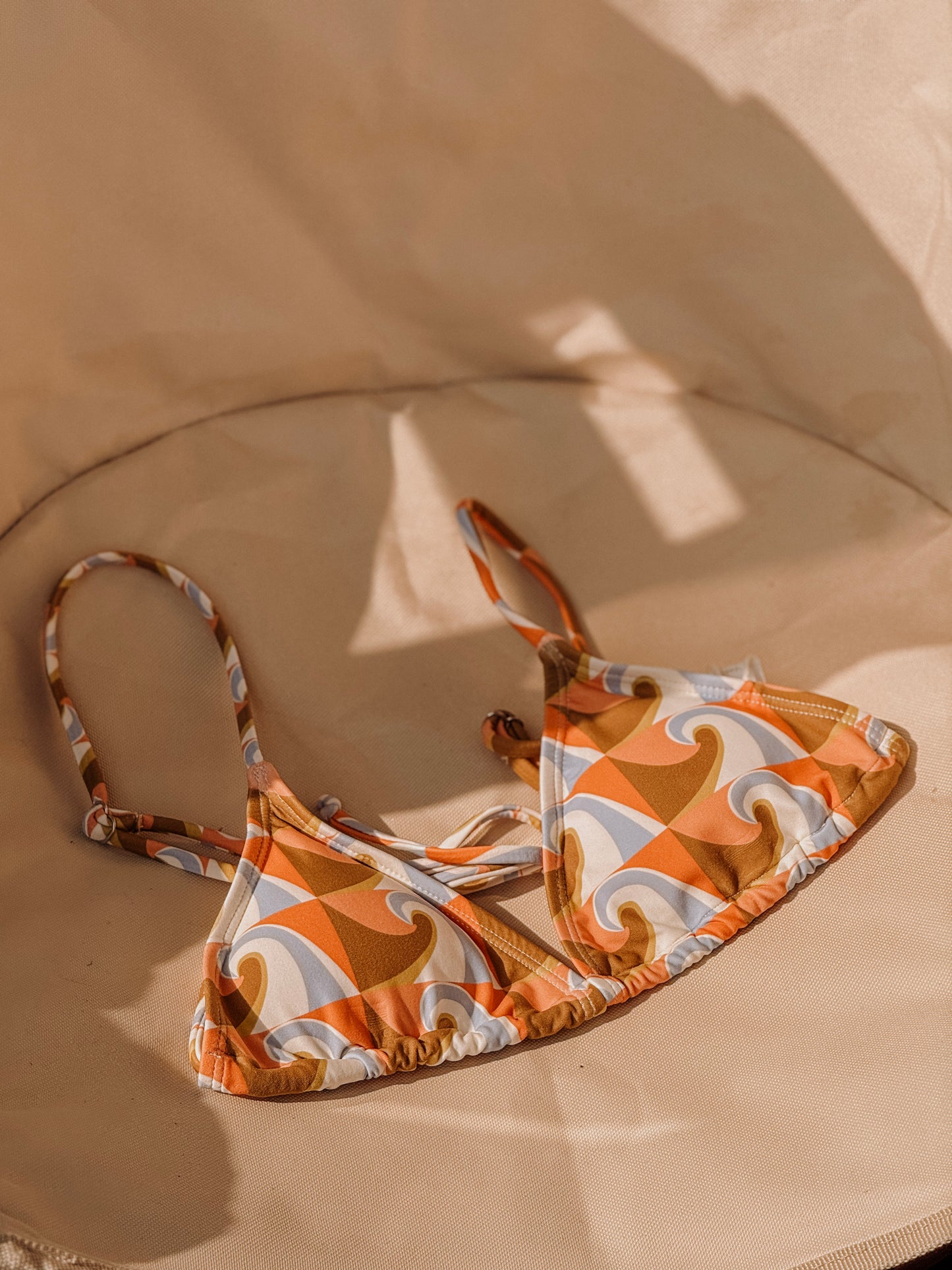 WAVE CHECK bikini top