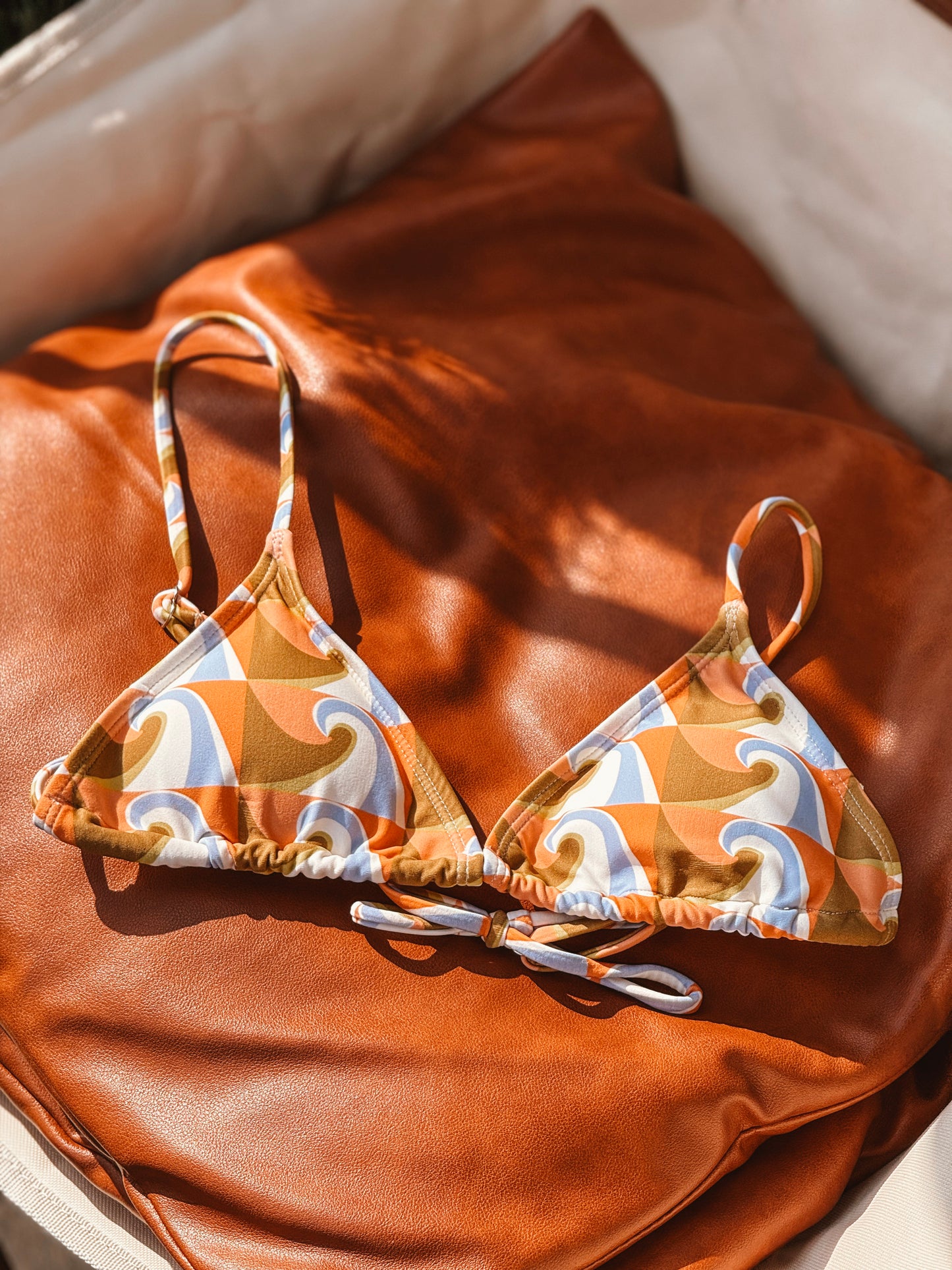 WAVE CHECK bikini top