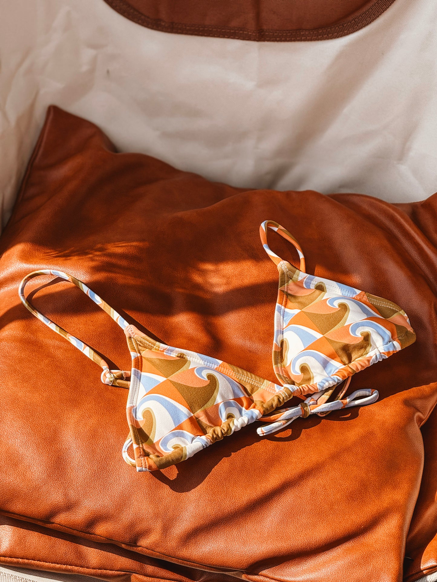 WAVE CHECK bikini top