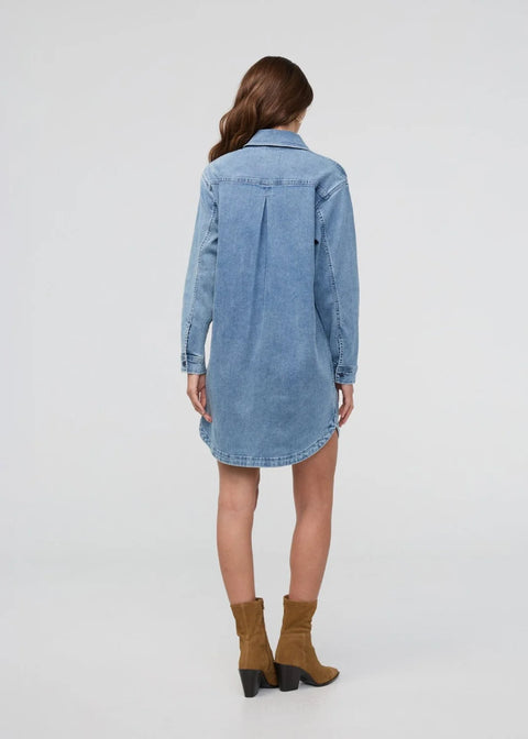 STITCH denim shirt dress