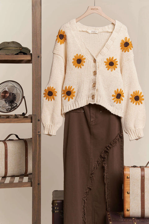 SUNFLOWER embroidered cardigan