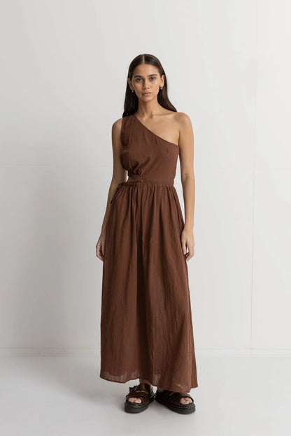 TYLER one shoulder maxi dress