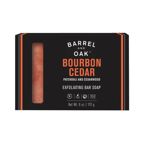 BOURBON CEDAR 6oz. exfoliating soap bar