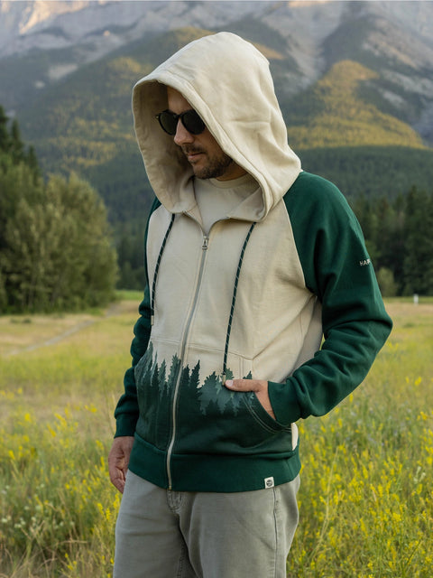 FADING FOREST zip hoodie