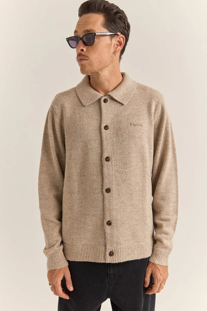 MOHAIR knit button up sweater