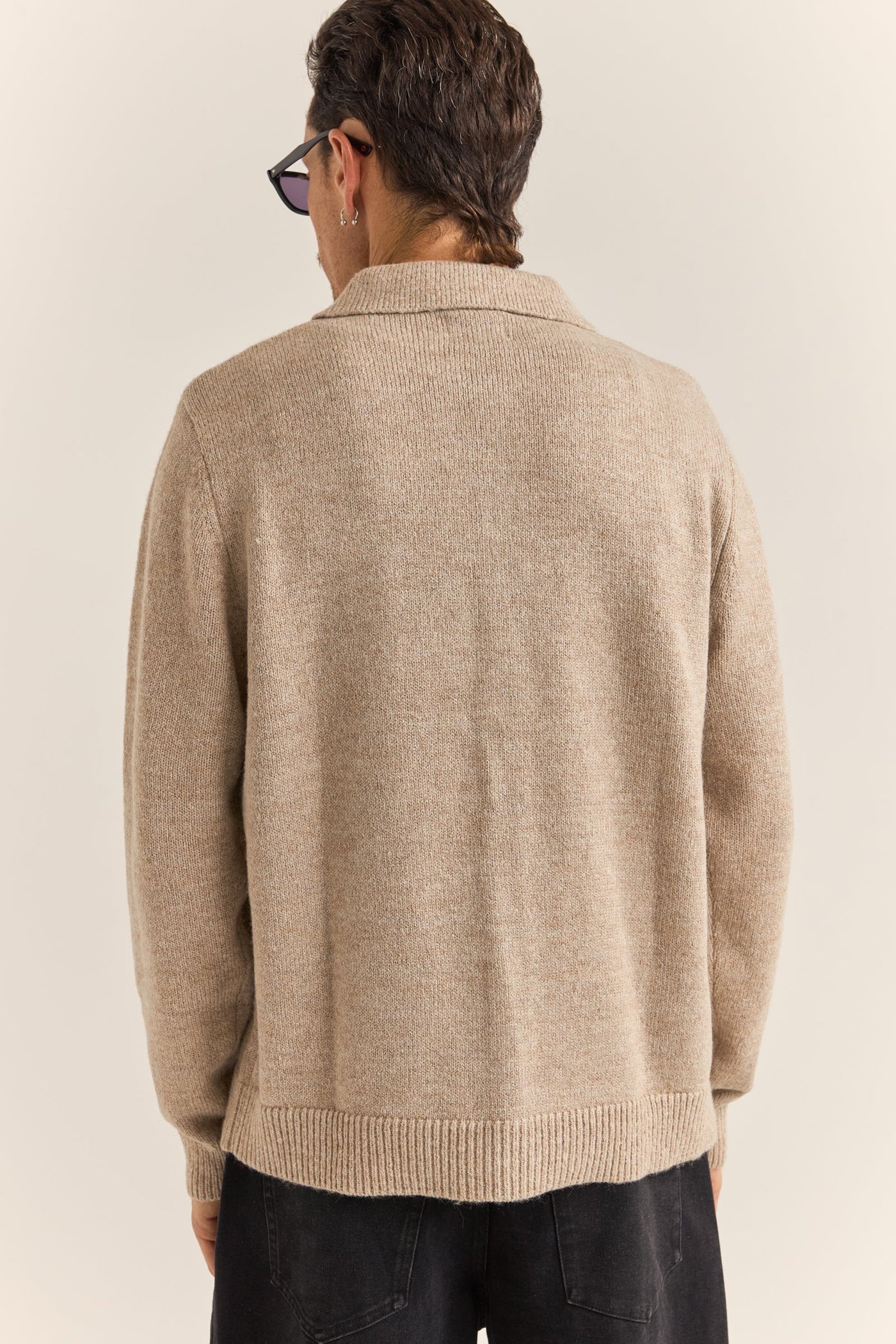 MOHAIR knit button up sweater