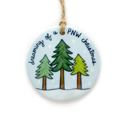 PNW CHRISTMAS ceramic ornament