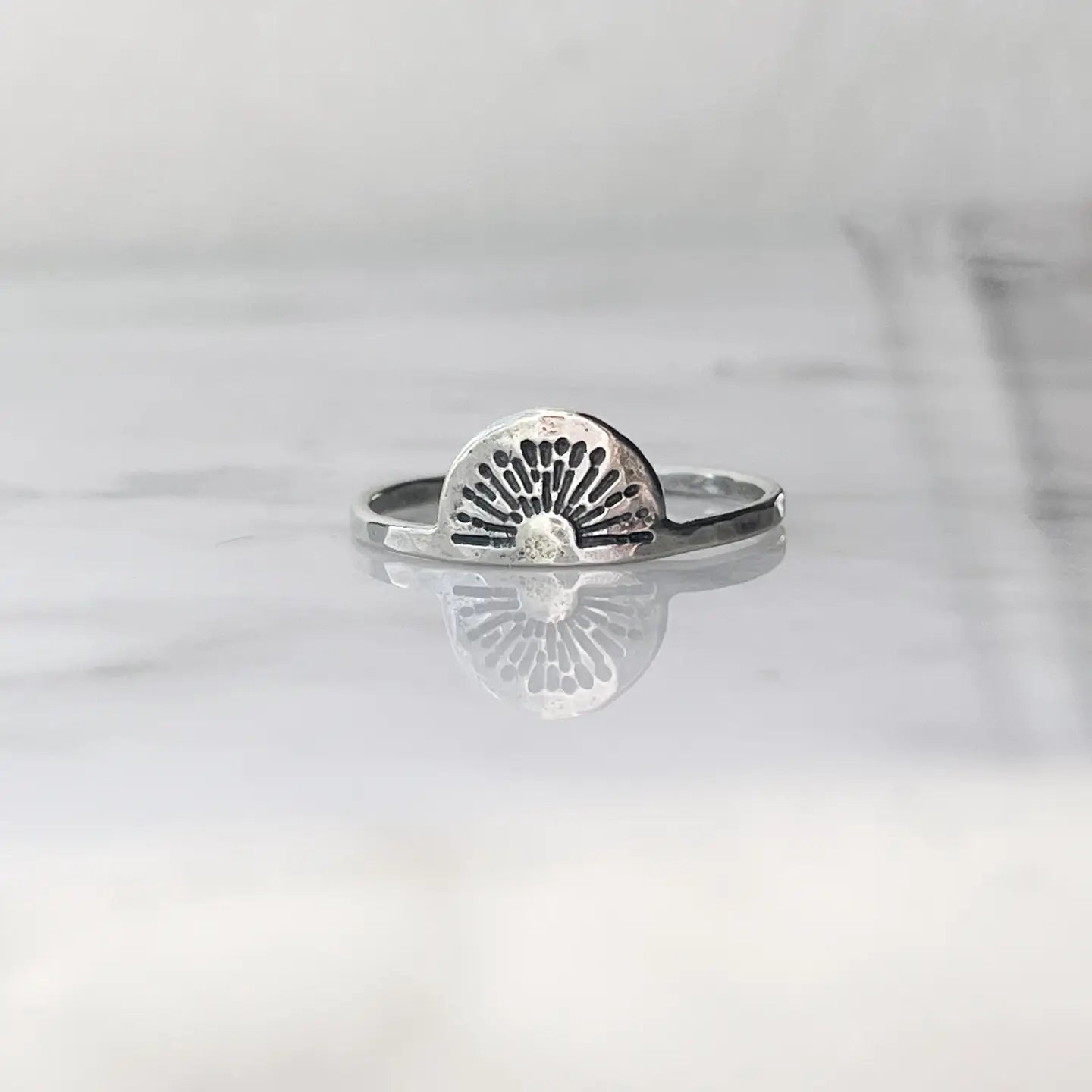 SILVER SUNRISE ring