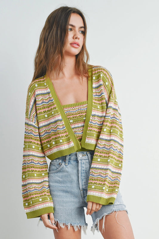 WILLOW cropped knit cardigan