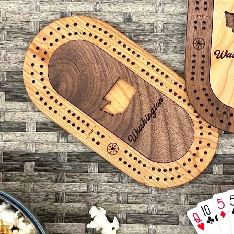 WASHINGTON STATE travel cribbage board