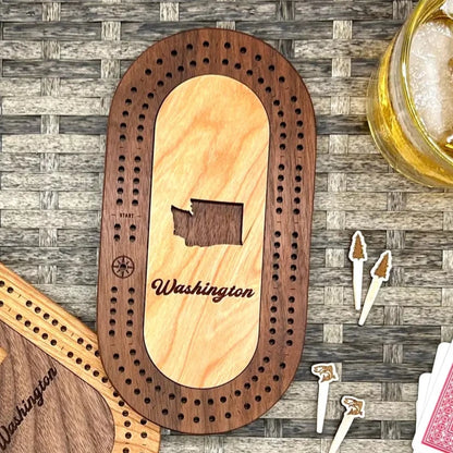 WASHINGTON STATE travel cribbage board