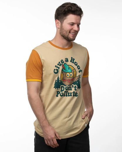 GIVE A HOOT ringer tee