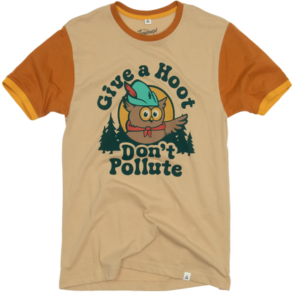 GIVE A HOOT ringer tee