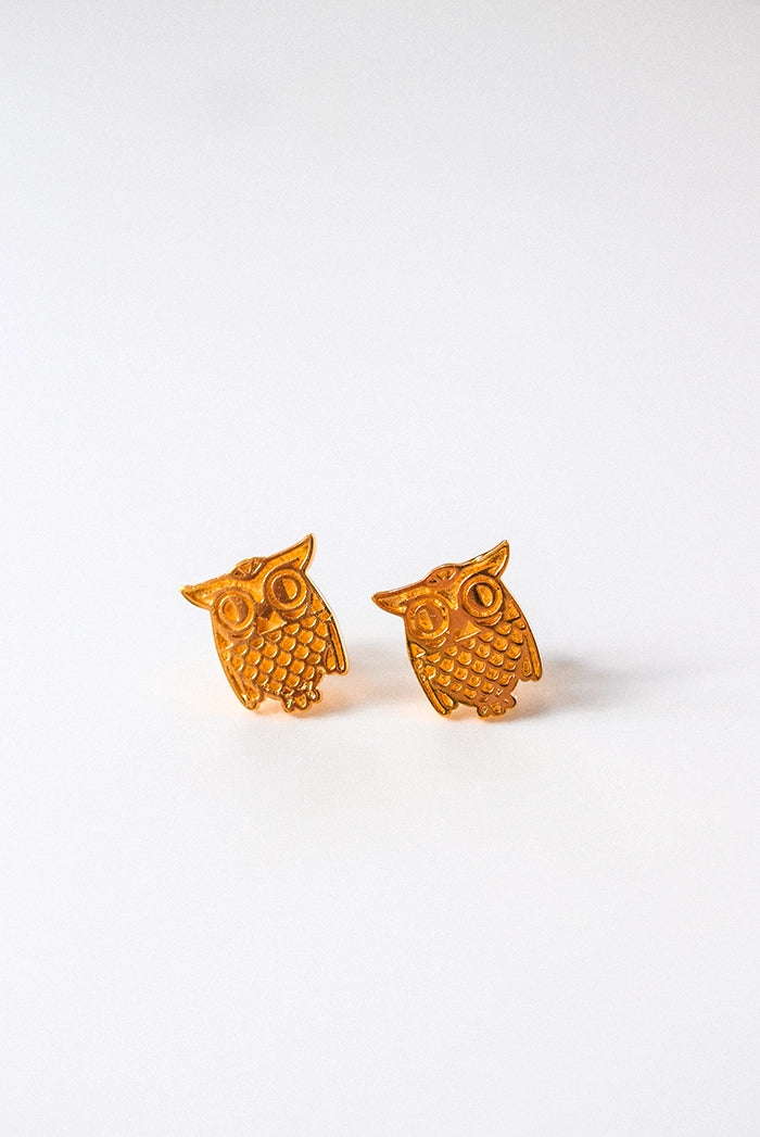 OWL gold plated studs