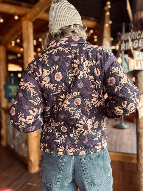 VIOLET DREAMS quilted shawl jacket