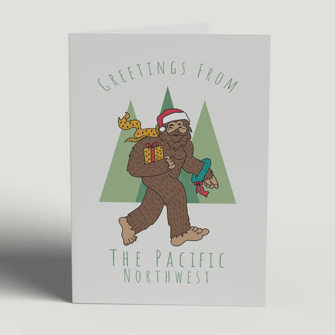 PNW BIGFOOT holiday card