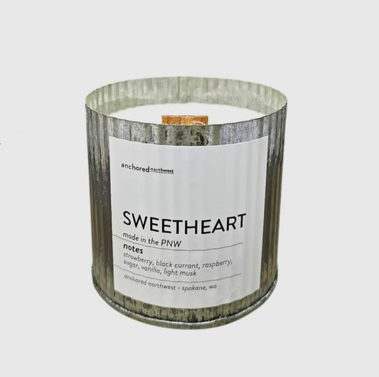 SWEETHEART rustic candle