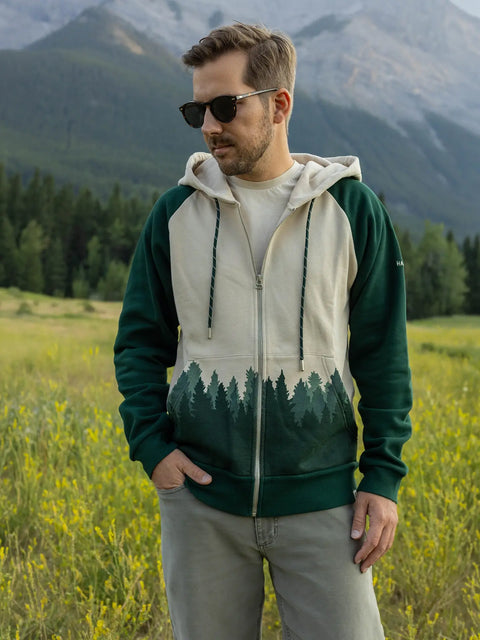 FADING FOREST zip hoodie