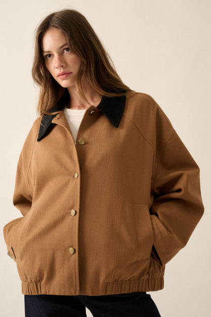 CLOVE corduroy collar coat