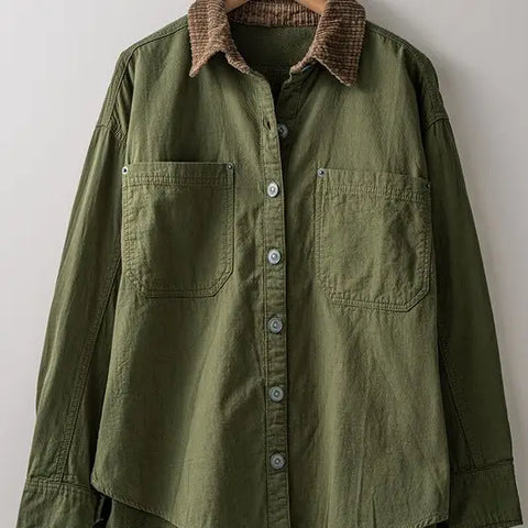 SOOKE corduroy collar shirt