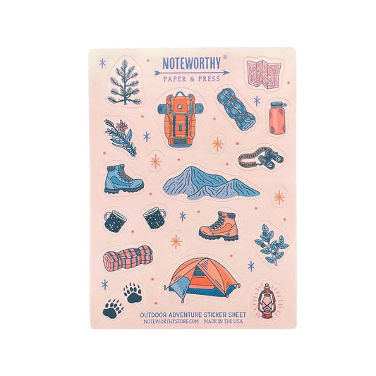 OUTDOOR ADVENTURE sticker sheet