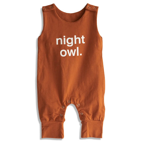 NIGHT OWL baby romper
