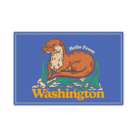 WA BABY OTTER postcard