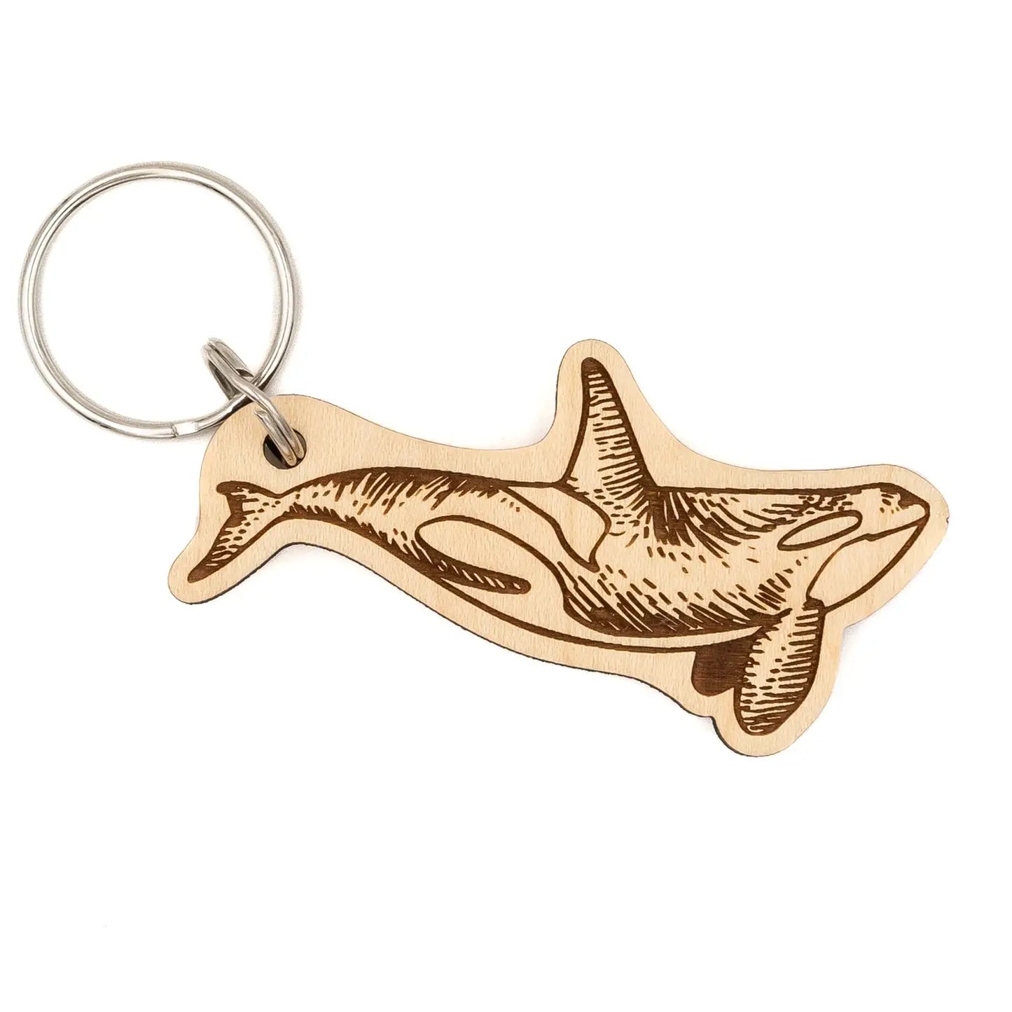 ORCA wood keychain