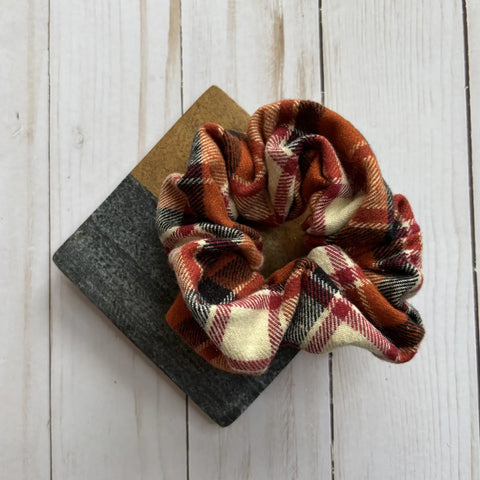 FROST & FRINGE flannel scrunchies
