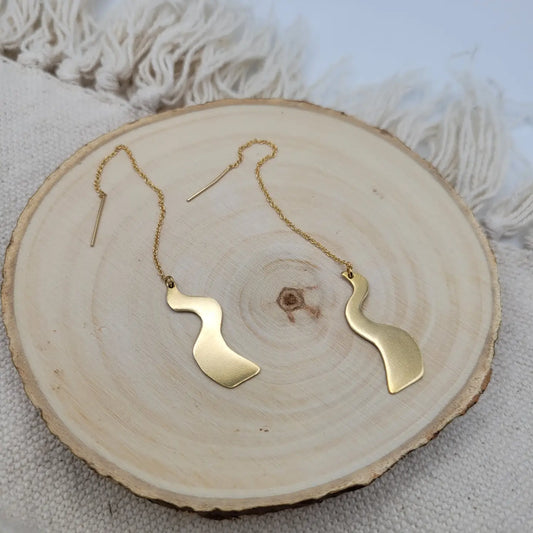 GOLDEN RIVER threader earrings