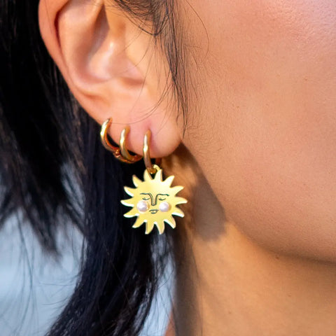 CELESTIAL huggie earrings