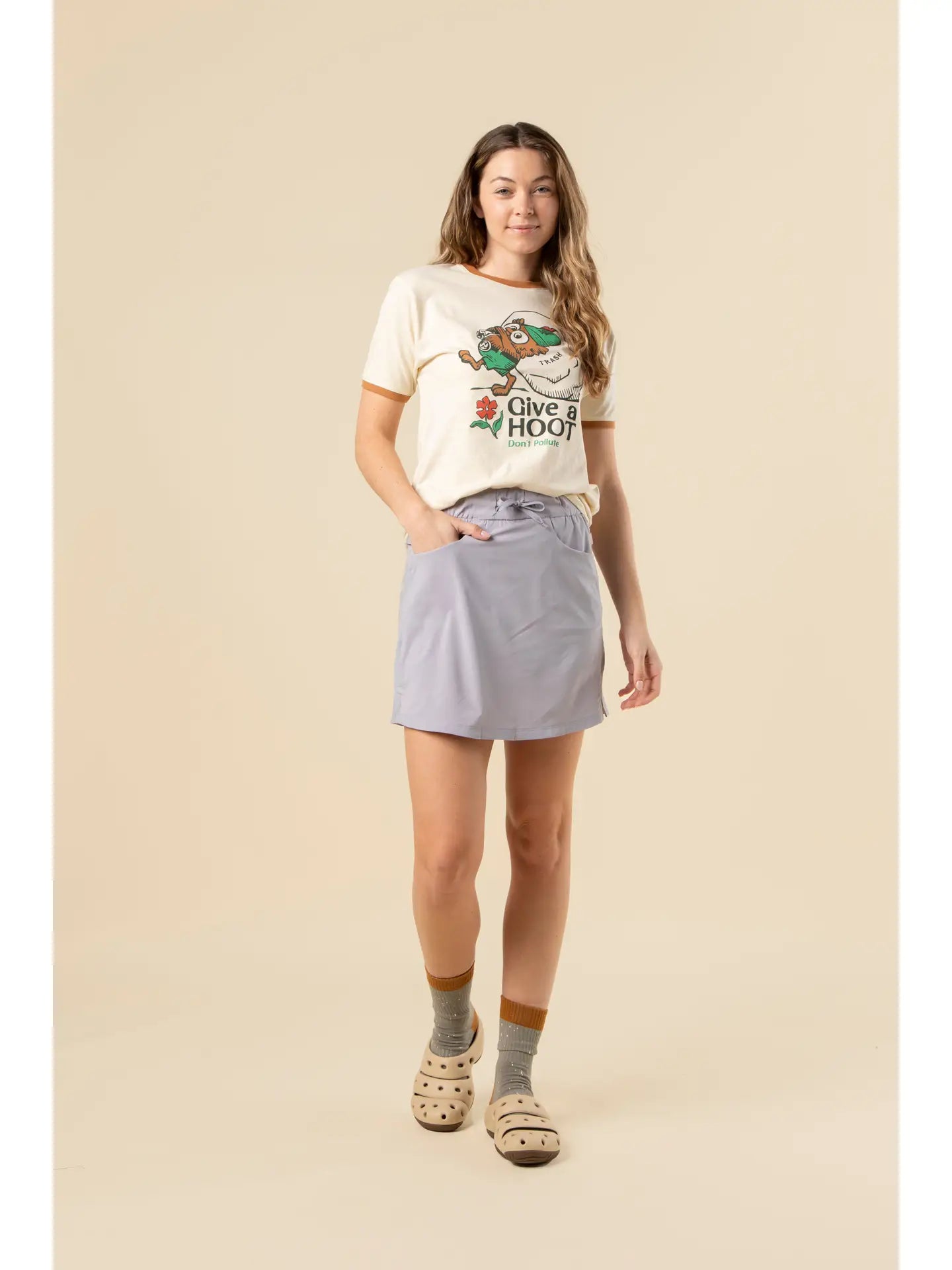 GIVE A HOOT ringer tee