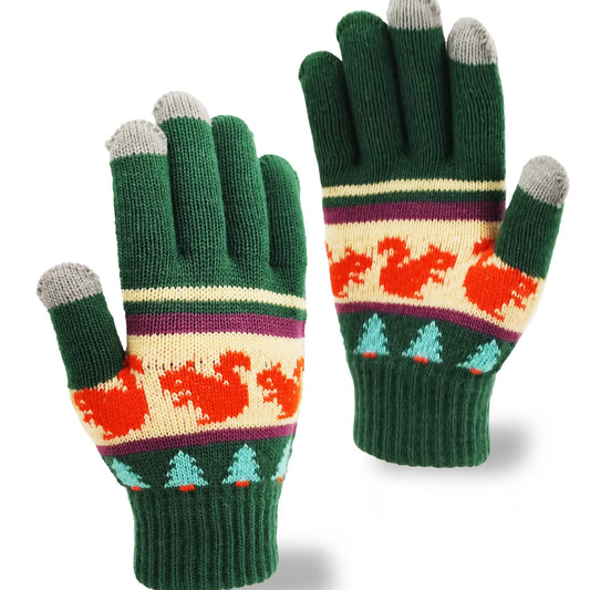 FOREST SQUIRREL knit gloves