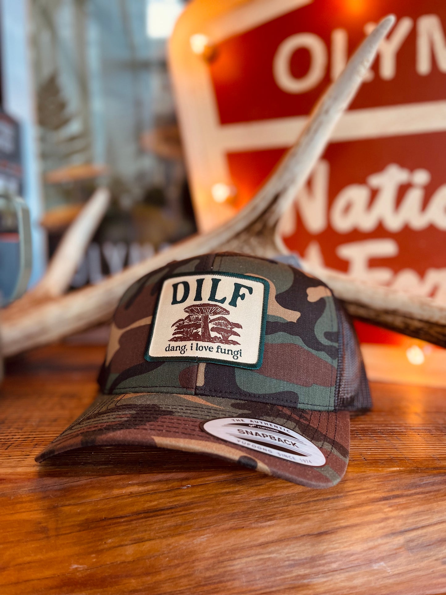 DILF (DANG, I LOVE FUNGI) patch hat