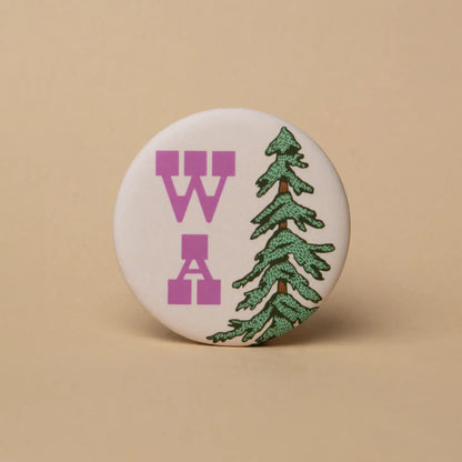 WA STATE TREE round magnet