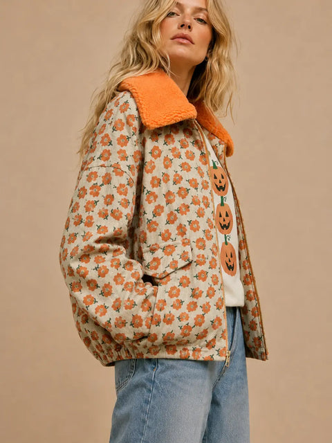 PUMPKIN PETALS corduroy jacket