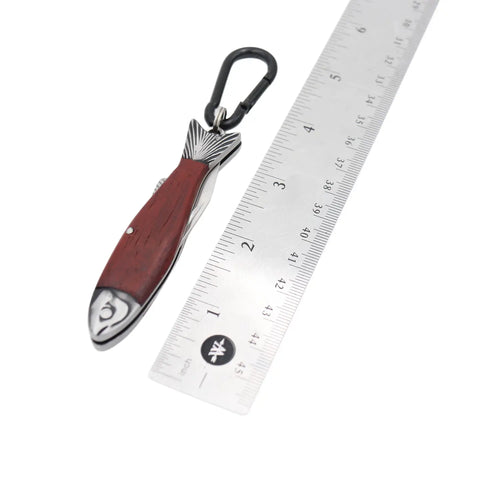 FISH pocket knife keychain